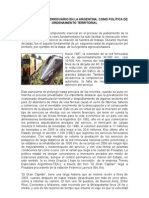 El Transporte Ferroviario en La Argentina, Como Política de Ordenamiento Territorial