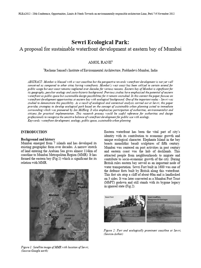 Sewri Ecological Park Development Plan | PDF | Sustainability | Ecology