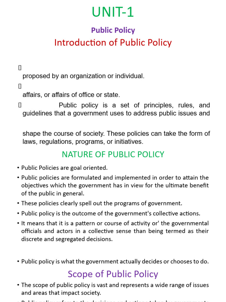 Understanding Public Policy Basics | PDF | Policy | Governance