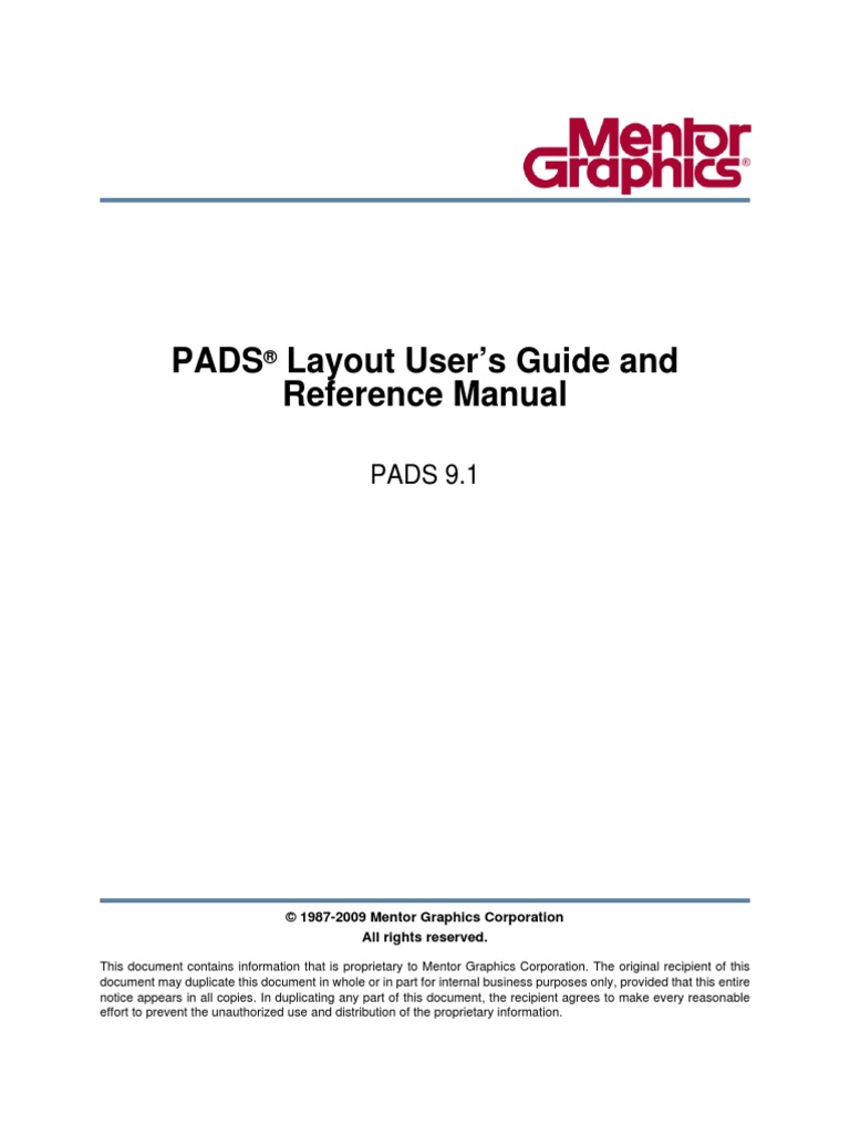 PADS Layout User Guide and Reference Manual[1] | Computing | Technology
