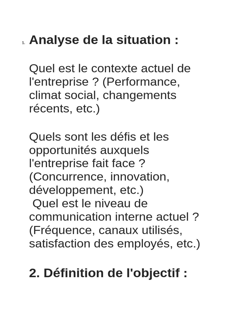 Plan de Communication Interne Efficace | PDF | la communication