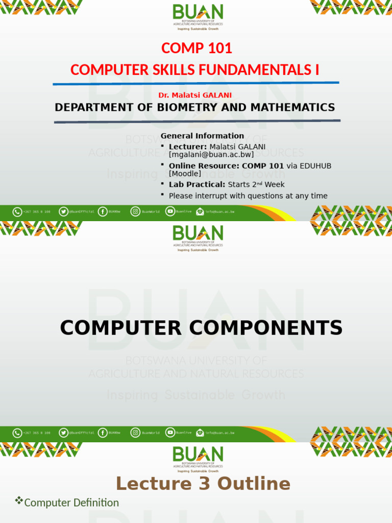 Computer Skills Fundamentals Overview | PDF | Computer Hardware ...