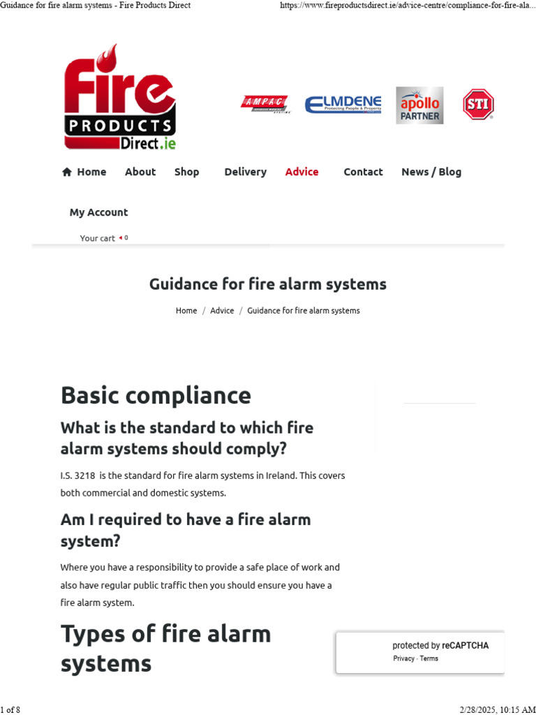 LD2 Fire Alarm System Compliance in Ireland | PDF | Security Alarm
