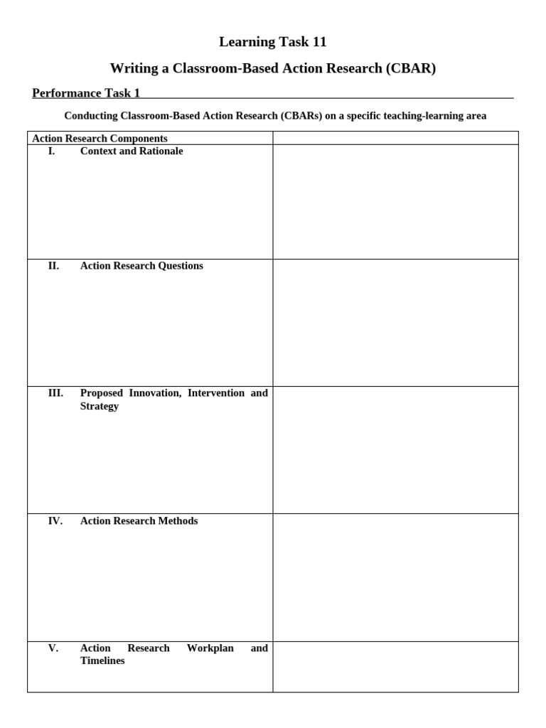 Classroom-Based Action Research Guide | PDF
