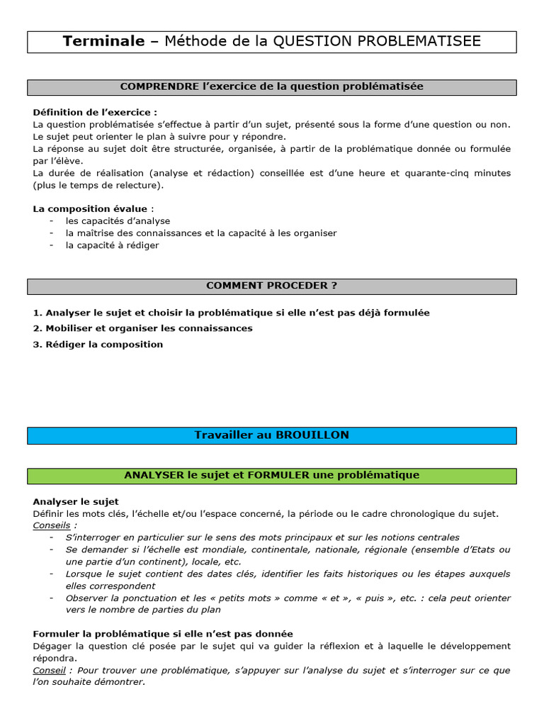Méthode de la Question Problématisée | PDF | Colonisation | Phrase