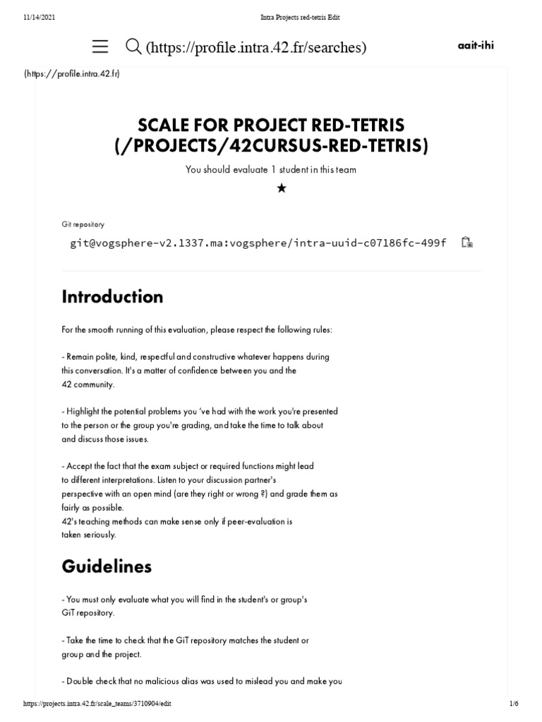 Red Tetris Evaluation Guidelines | PDF | Document Object Model | Computing