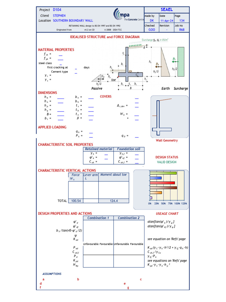 Retaining Wall Design Specifications | PDF | Mechanics | Materials