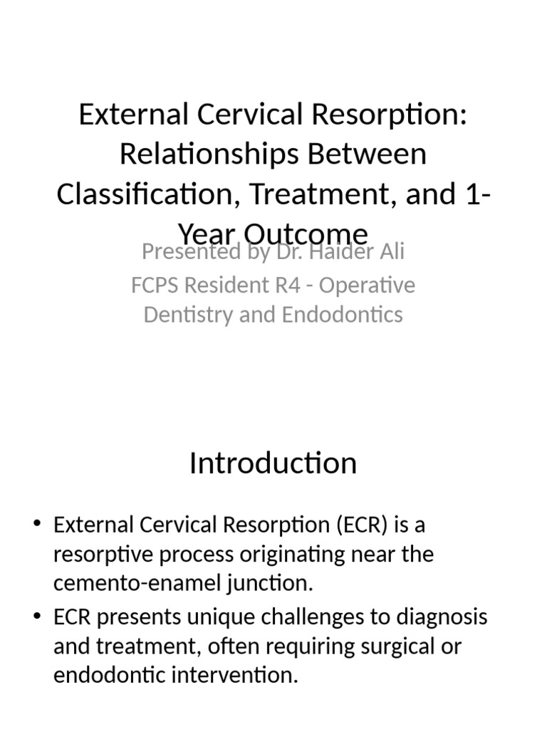 Patel Classification of ECR Outcomes | PDF | Medical Specialties ...