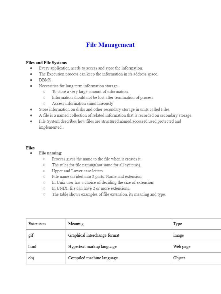File Management and Access Methods Guide | PDF | Computer File | File ...