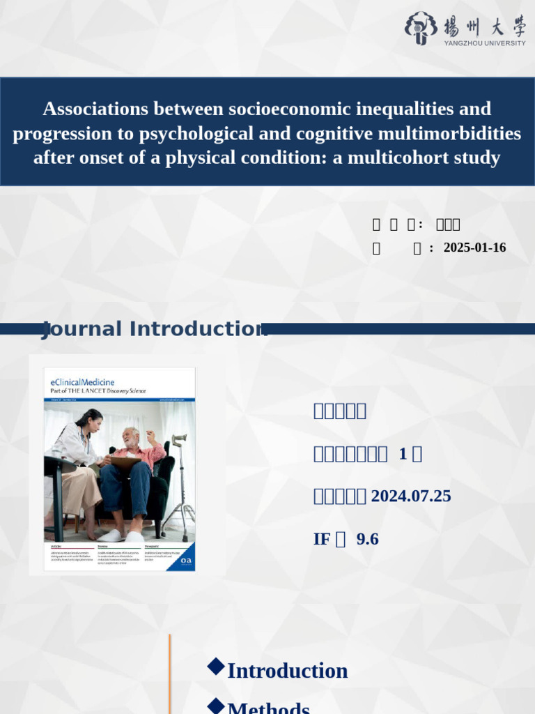 Socioeconomic Inequalities in Multimorbidity | PDF | Socioeconomic ...