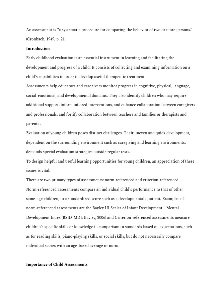 Child and Adolescent Personality Assessments | PDF | Behavioural ...