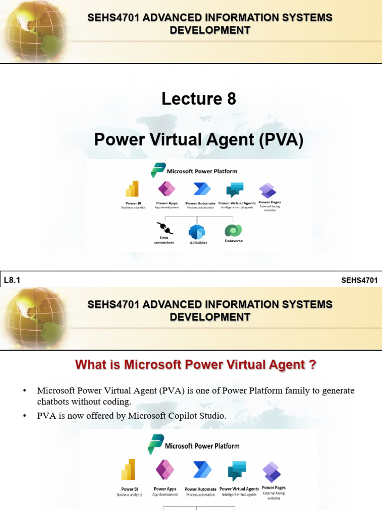 L8 - Power Virtual Agent (PVA) | PDF | Information | Share Point