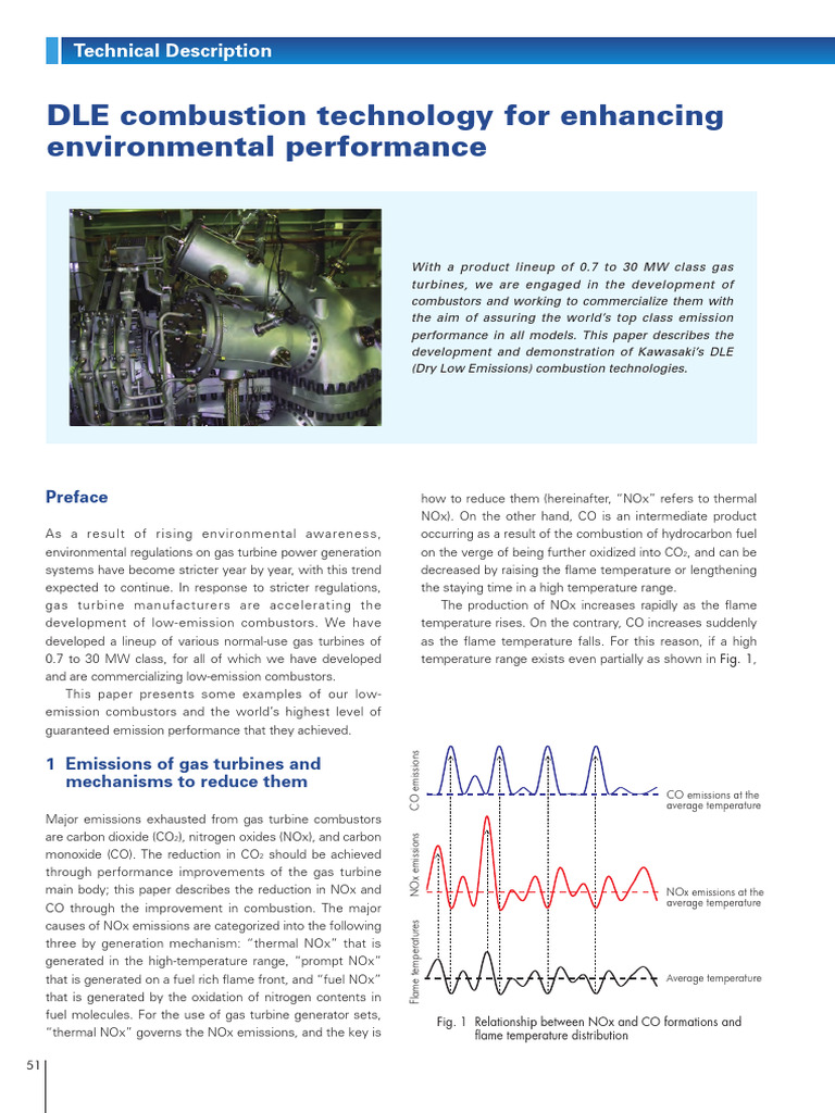 Low-Emission Gas Turbine Combustors | PDF | N Ox | Combustion