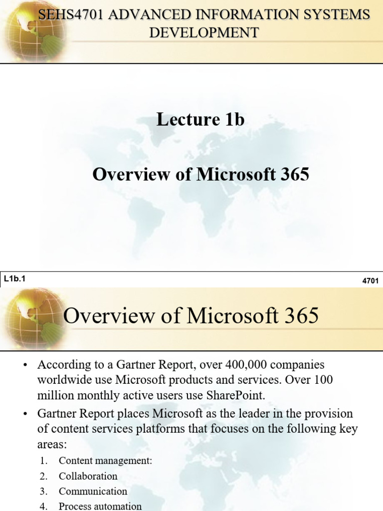 Microsoft 365 Overview for Collaboration | PDF | Share Point ...