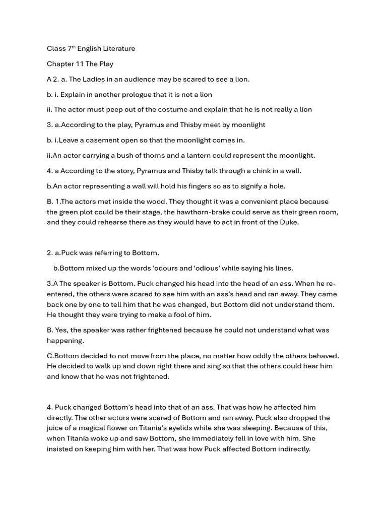 Pyramus And Thisby A Play Analysis Pdf