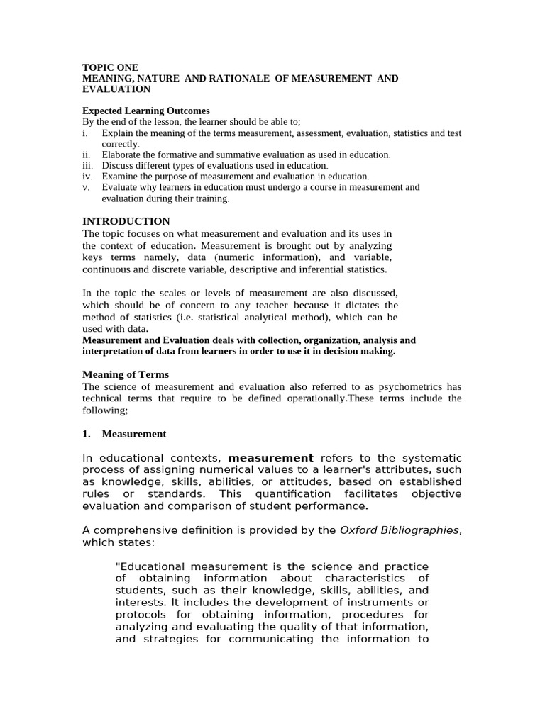 Understanding Measurement in Education | PDF | Educational Assessment ...