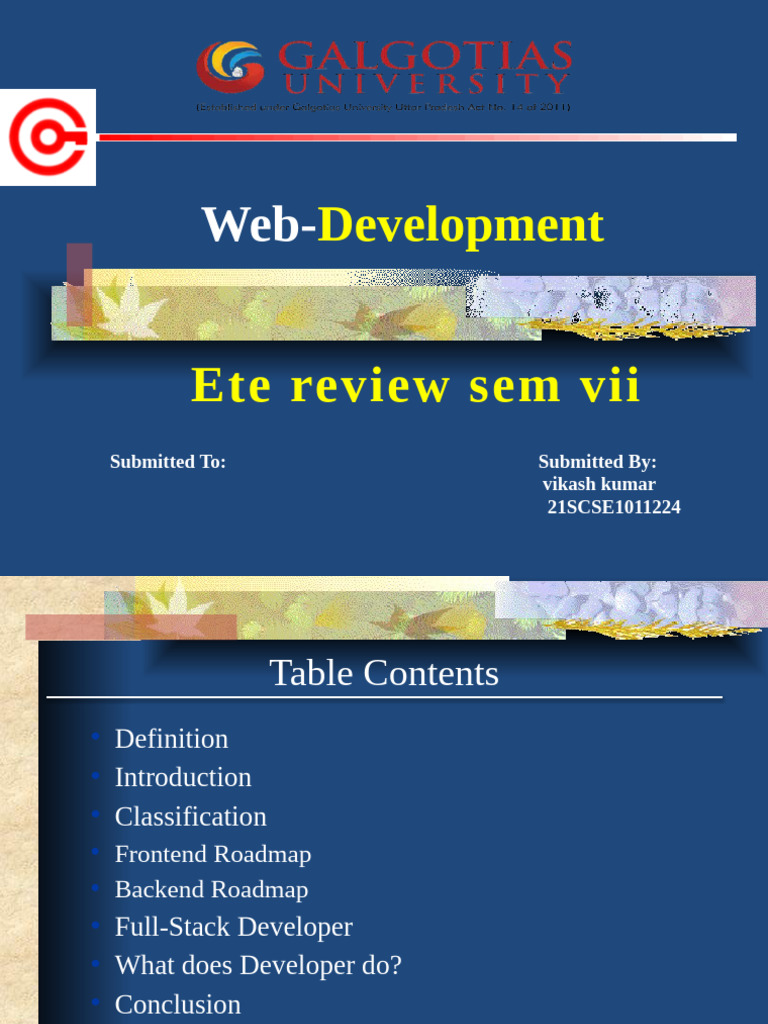 Web Development Overview and Roadmap | PDF | World Wide Web | Internet ...