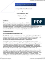 Basic Concepts of Knowledge Management by Joseph M. Firestone, Ph.D. White Paper No. Nine June 24, 1998