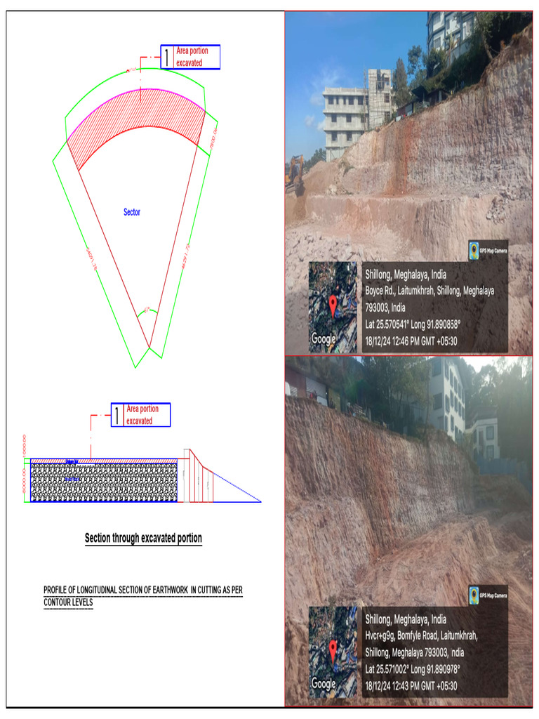 Earthwork Excavation Profile and Map | PDF