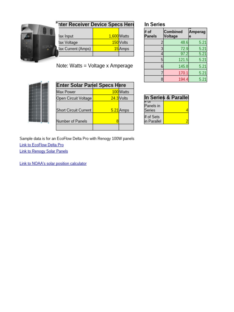 Solar+Panel+Calculator+5 15 24 | PDF | Series And Parallel Circuits ...
