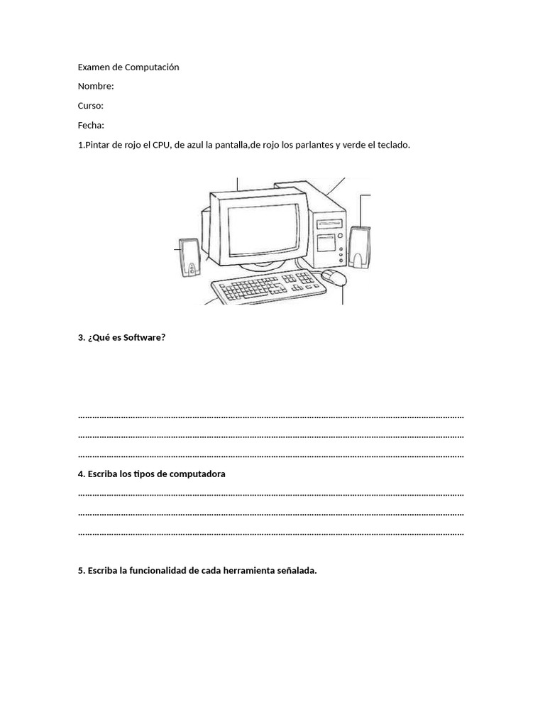Examen de Computación | PDF