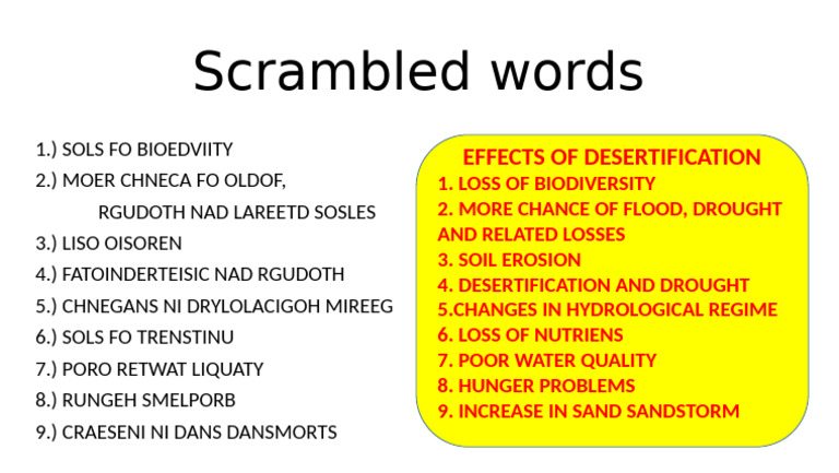 Scrambled Words | PDF