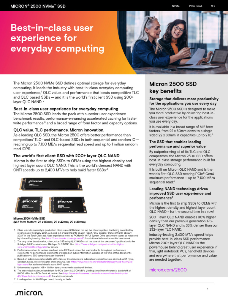 2500 Nvme SSD Product Brief Rev.A Newlogo | PDF | Solid State Drive ...