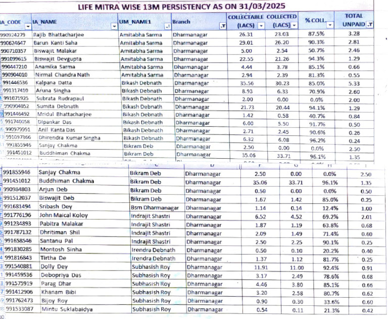 Life Mitra Persistency Report 2025 | PDF
