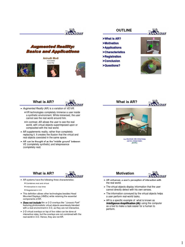 Augmented Reality | PDF | Augmented Reality | Computing