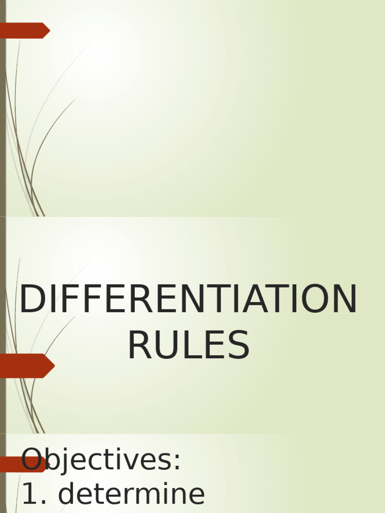 9.1 Differentiation Rules | PDF