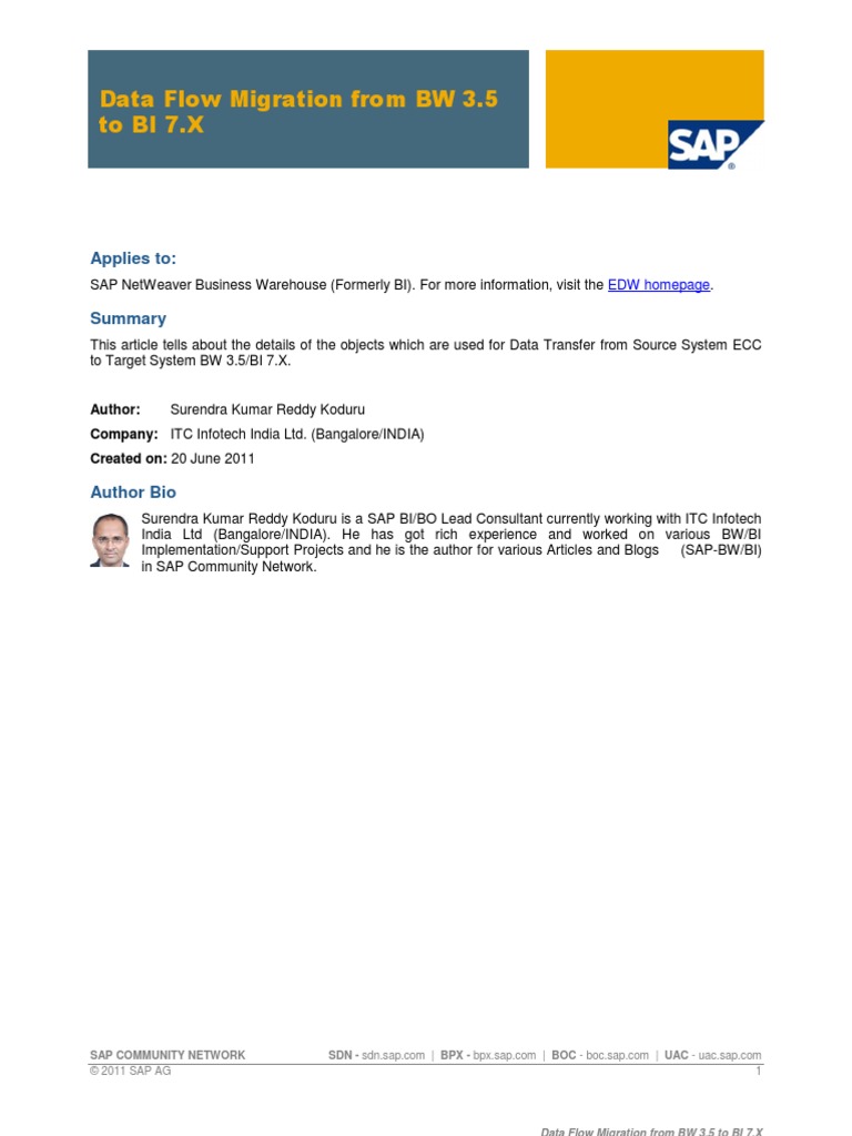 Data Flow Migratioin From 3.5 To 7.1-33 | PDF