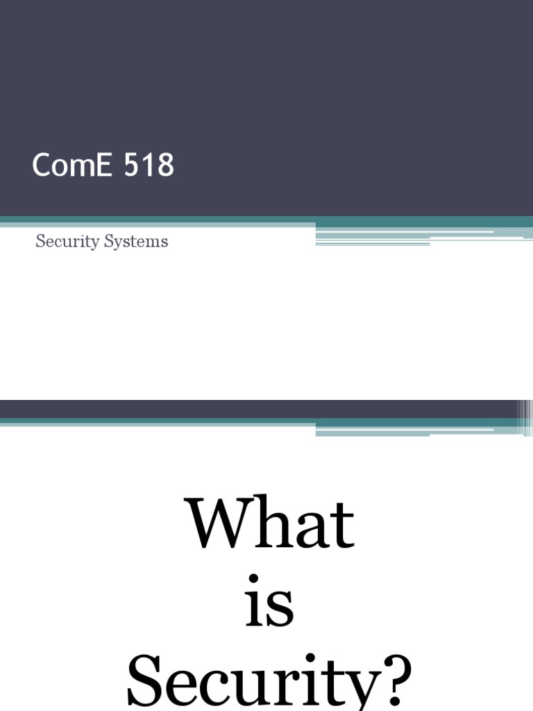 Overview of Security Systems Types | PDF | Computers