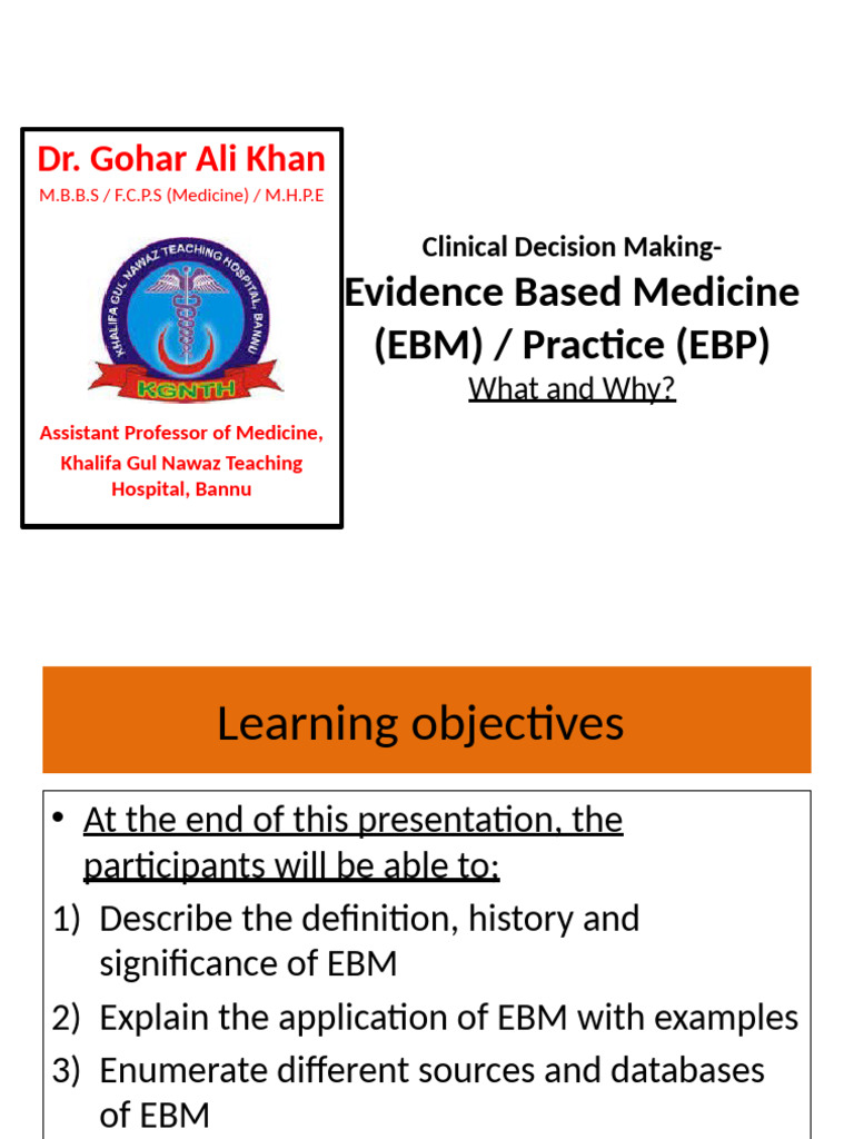 Understanding Evidence-Based Medicine | PDF | Randomized Controlled ...