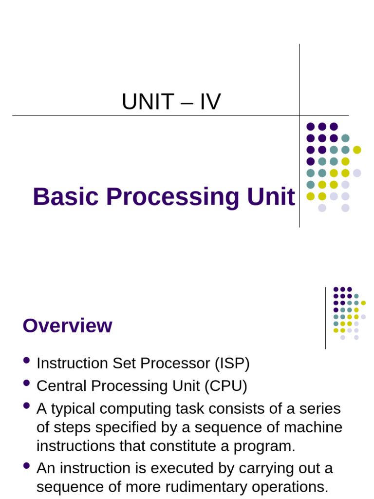Unit 3 Basic Processing Unit | PDF | Central Processing Unit | Computer ...