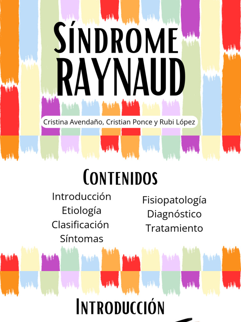Síndrome RAYNAUD | PDF | Síndrome | Enfermedades y trastornos