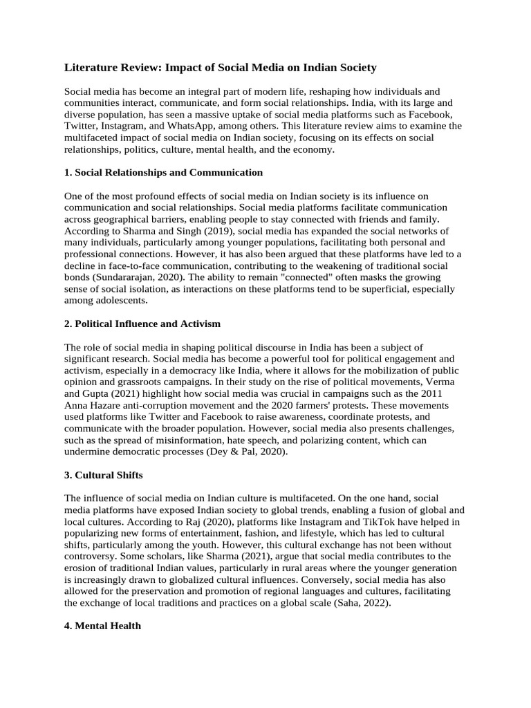 Social Media's Impact on Indian Society | PDF | Social Media | Popular ...