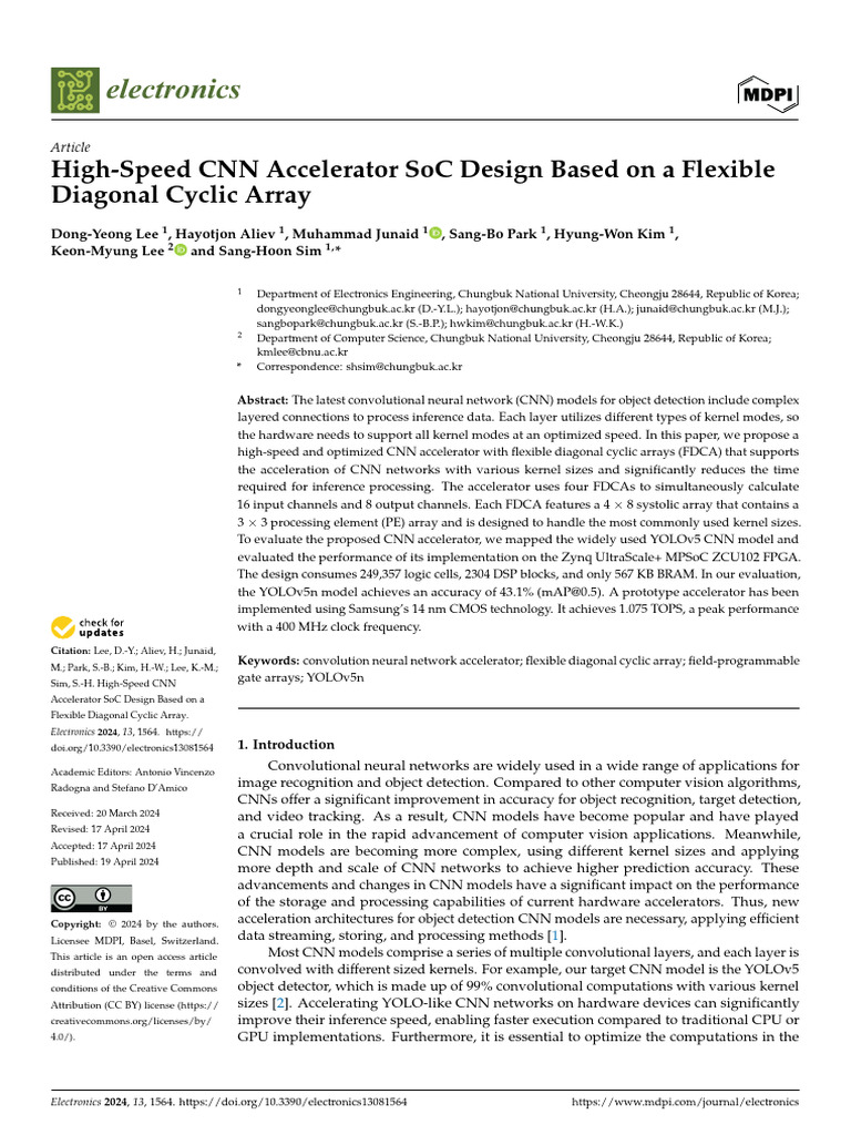 High-Speed CNN Accelerator SoC Design | PDF | Field Programmable Gate ...