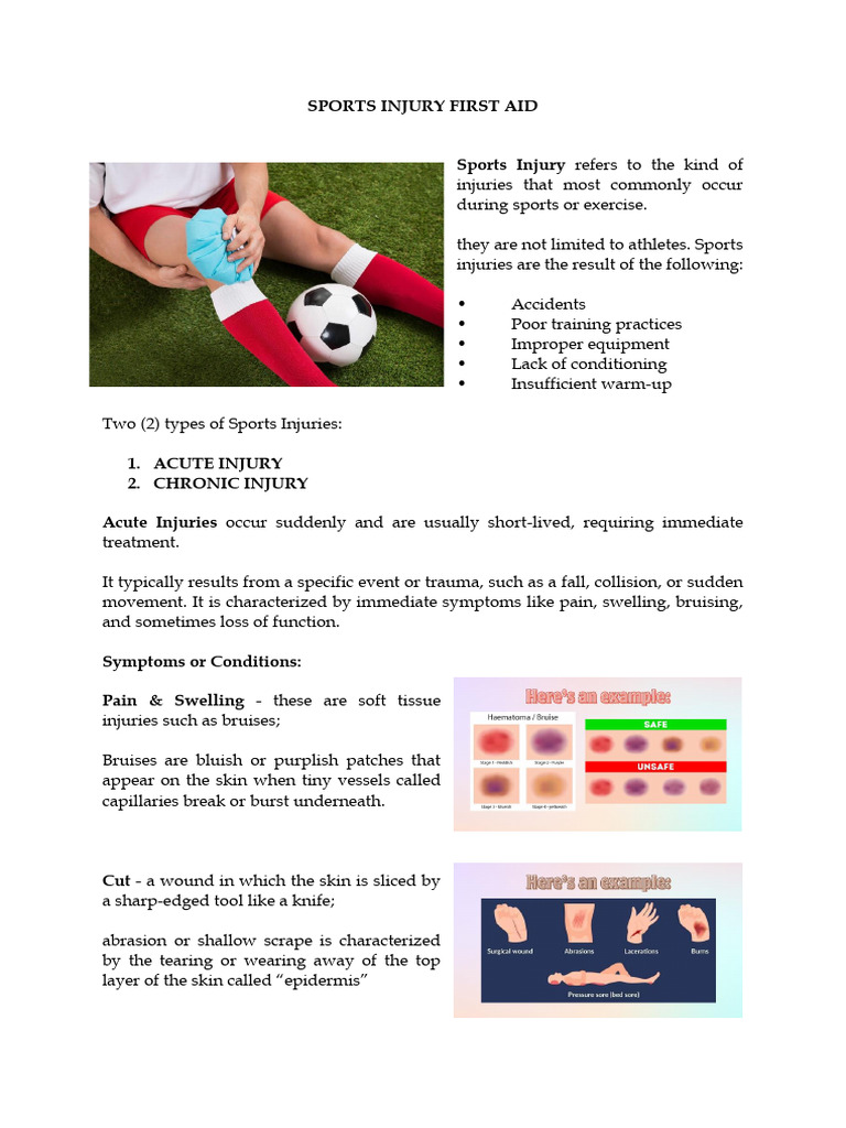 Essential First Aid for Sports Injuries | PDF | Diseases And Disorders ...