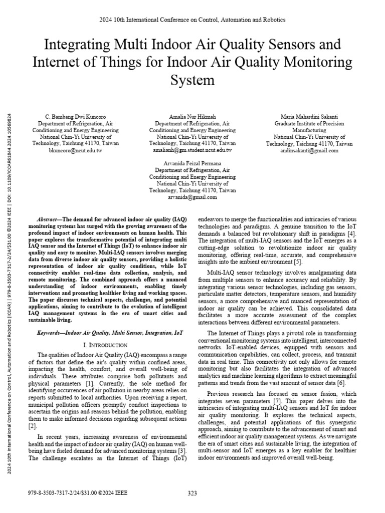 IoT-Enhanced Indoor Air Quality Monitoring | PDF | Internet Of Things ...