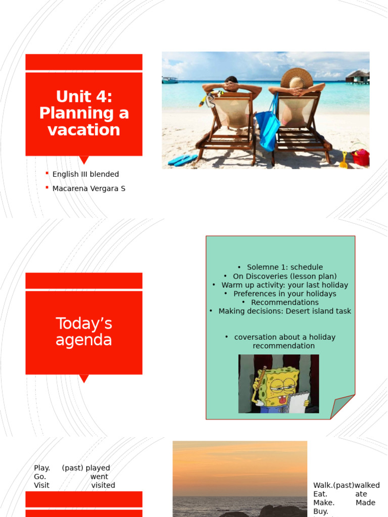 Inglés+III Unit+4 Planning+a+Vacation | PDF