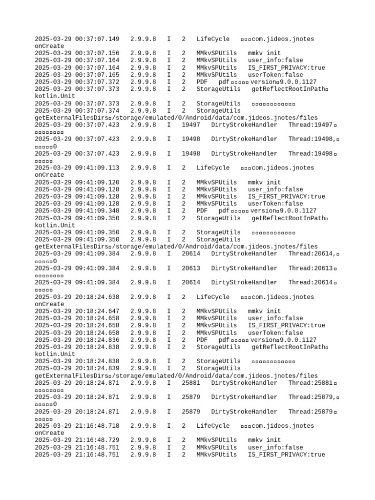 JNotes App Lifecycle Log Insights | PDF | Software | Computer Programming