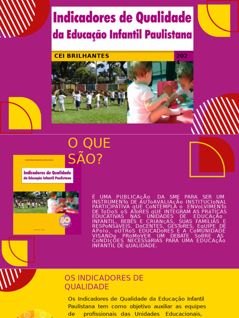 Indicadores de Qualidade na Educação Infantil | PDF | Pedagogia ...