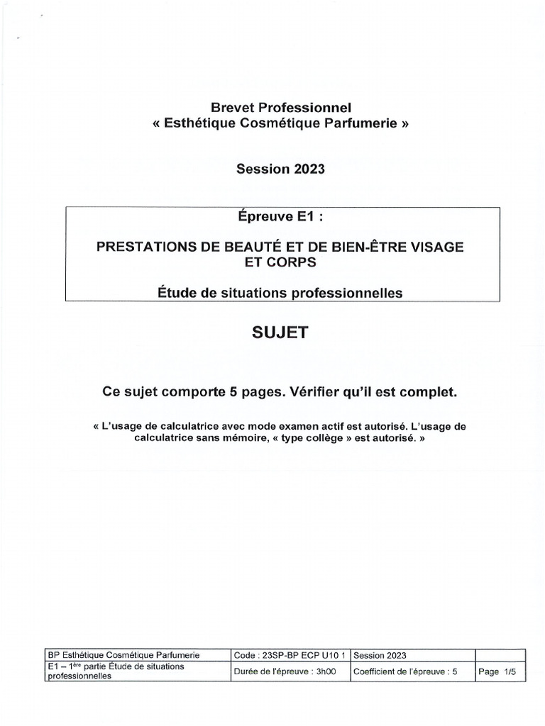 Sujet BP | PDF