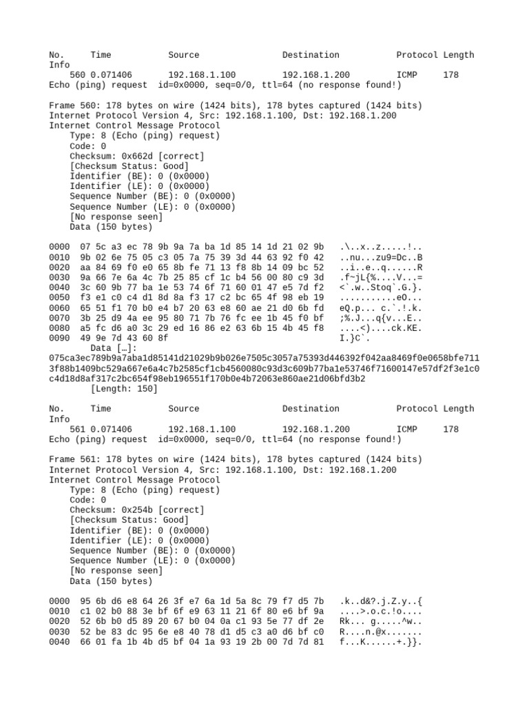 ICMP Echo Requests Analysis | PDF | Internet Protocols | Internet