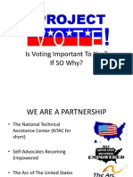 Project VOTE Webinar With Autism NOW February 28, 2012