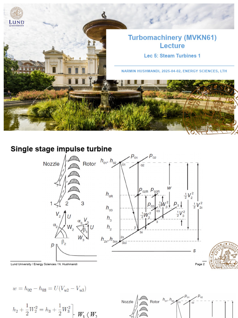 Steam Turbines: Impulse & Efficiency | PDF | Turbine | Rotating Machines