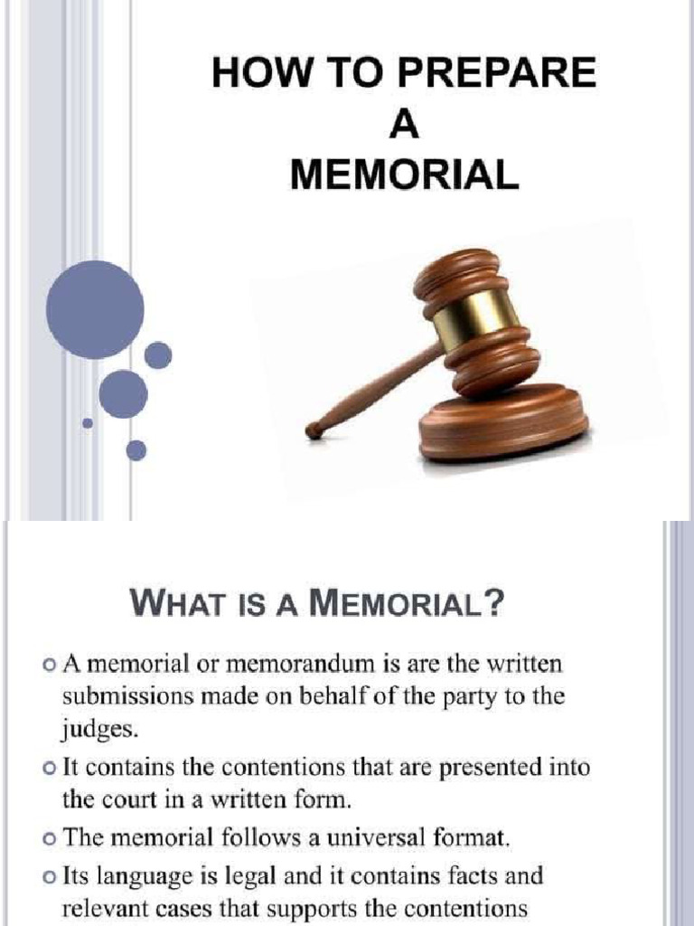 How To Prepare A Memorial | PDF