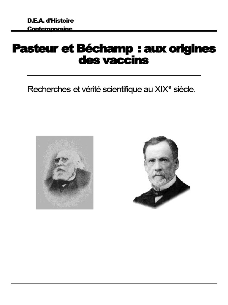Pasteur Et Bechamp | PDF | Louis Pasteur | Fermentation