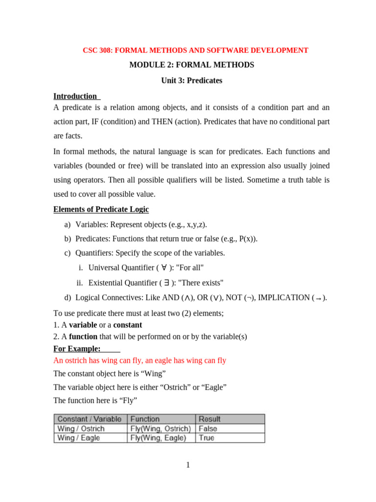 Understanding Predicates in Logic | PDF | First Order Logic | Formalism ...