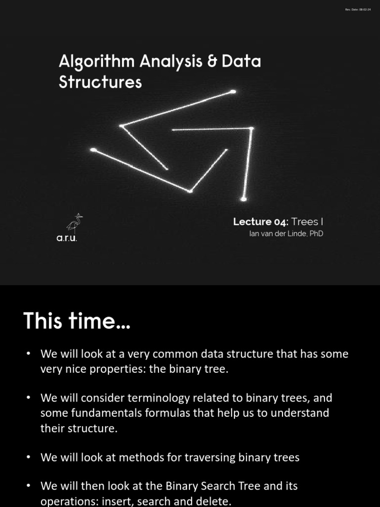 MOD007357 Lecture 04 - Trees I | PDF | Algorithms And Data Structures